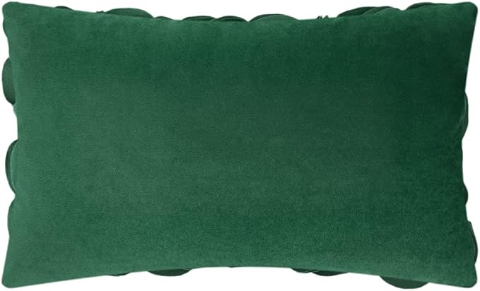 KINGROSE 3D Floral Throw Pillow Case Home Decorative Pillow Cover Soft Cushion Cover Sofa Couch Bed Living Room 12 x 20 Inches Dark Green