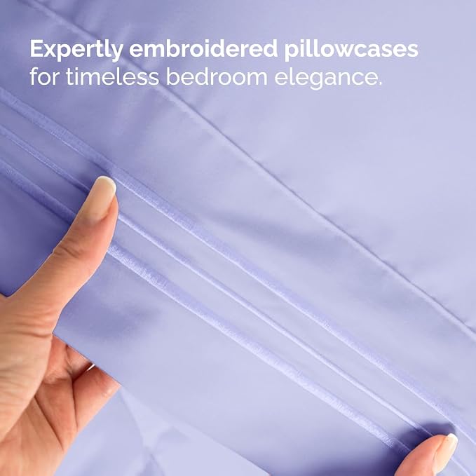Flex Top Split Head King 4 Piece Sheet Set - Soft & Breathable - Lavender | Cooling Bed Sheets Set, Hotel Luxury Bedding for Women & Men with Deep Pockets, Wrinkle Free & Fade Resistant, Oeko-Tex