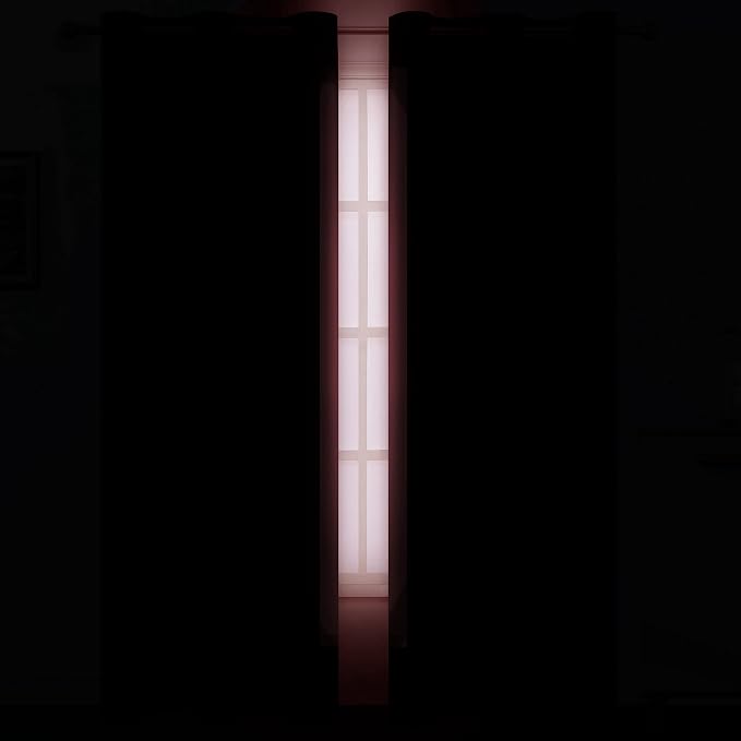 Blackout Curtains 42 x 84 Inch - Red Curtains Set of 2 Panels - Room Darkening, Thermal Insulated for Living Room