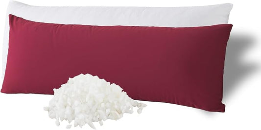WhatsBedding Memory Foam Body Pillow with Cover, Long Bed Pillow for Adults | Breathable Zippered Cotton Cover,Long Pillow for Sleeping, Firm Pillow Fluffy Supportive for Side Sleepers