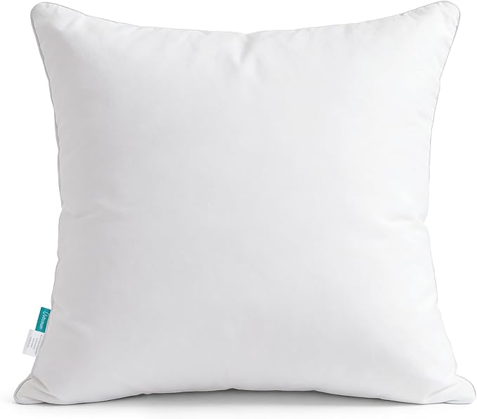 Oubonun 26"x26" Throw Pillow Insert – 100% Cotton Cover, Plush and Supportive Decorative Pillow Insert, Cushion Inner for Couch, Sofa, Bed, Chair- Pack of 1