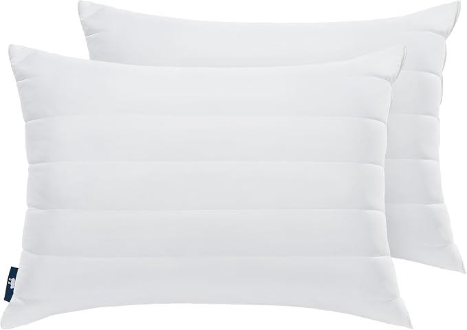 Serta Down Illusion Balanced Support Cooling Pillows, King (2 Pack) | Down alternative fill and cooling cover offer soft comfort for every sleep position, hypoallergenic and machine washable