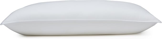 Amazon Basics Down-Alternative Pillows for Stomach and Back Sleepers, Soft Density, Machine Washable, 20 x 36 inches, White, 2-Pack