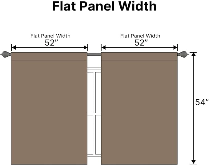 H.VERSAILTEX Blackout Curtains Thermal Insulated Window Treatment Panels Room Darkening Blackout Drapes for Living Room Back Tab/Rod Pocket Bedroom Draperies (2 Panels, Macchiato, 52 x 54 Inch)