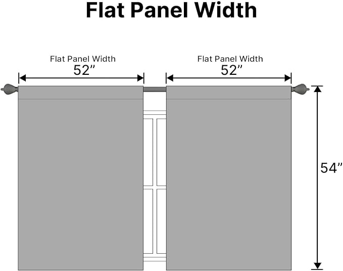 H.VERSAILTEX Blackout Curtains Thermal Insulated Window Treatment Panels Room Darkening Blackout Drapes for Living Room Back Tab/Rod Pocket Bedroom Draperies, 52 x 54 Inch, Grey, 2 Panels