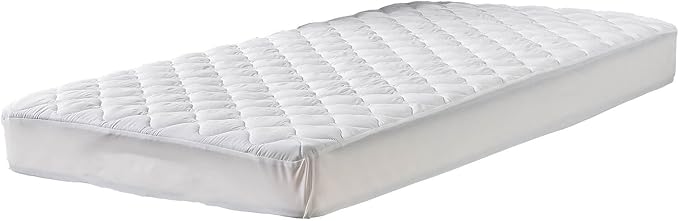 Kingnex Quilted Waterproof Mattress Protector Pad Twin Size | 39x75 Fitted Cover, Padded, Soft Brushed Microfiber Surface