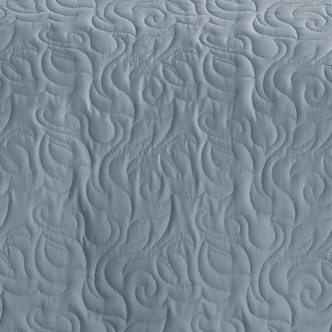 Merit Linens 3 Piece Quilt Set - Super Soft - Lightweight - All Season Quilted Coverlet - Timeless Patterns - King/Cal-King Light Blue