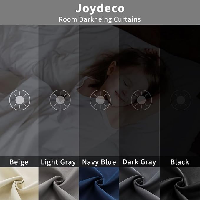 Joydeco Blackout Curtains 84 Inch Long for Bedroom, Thermal Insulated Black Out Curtains 2 Panels Set, Room Darkening Drapes for Living Room Window (W52 x L84 Inch, Red)