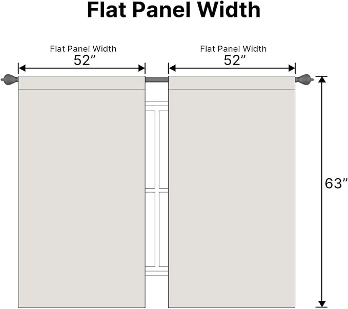 H.VERSAILTEX Blackout Curtains Thermal Insulated Window Treatment Panels Room Darkening Blackout Drapes for Living Room Back Tab/Rod Pocket Bedroom Draperies (2 Panels, Pale Oak, 52 x 63 Inch)