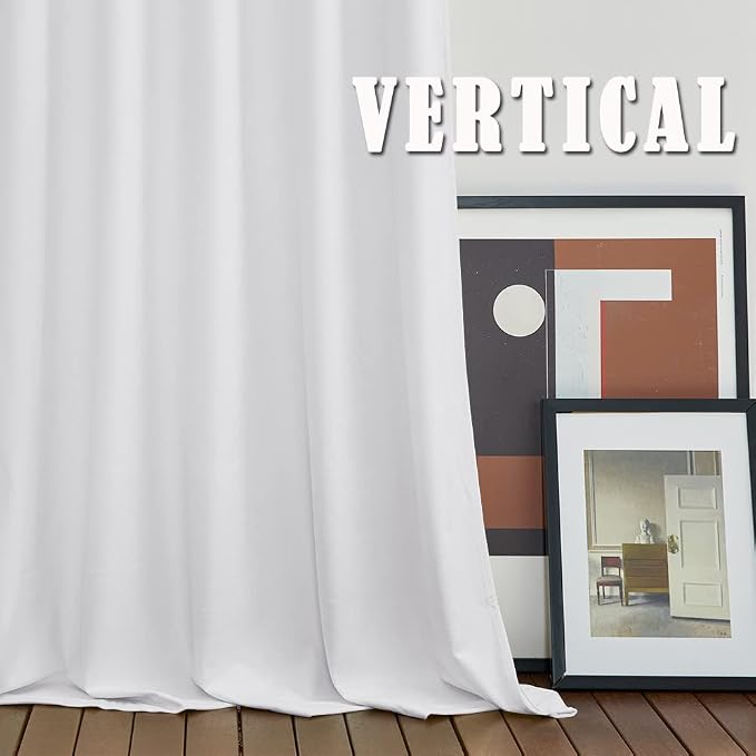 RYB Home White Velvet Curtains 96 inches Long for Bedroom - Luxury Light Reducing Vertical Back Tab Drapes Simple Home Decoration for Sliding Door Living Room, W52 x L96, 2 Pieces | Thermal Insulated,Privacy UV Block,OEKO-TEX Certified,Luxury Window De...