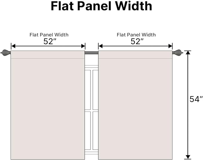 H.VERSAILTEX Blackout Curtains Thermal Insulated Window Treatment Panels Room Darkening Blackout Drapes for Living Room Back Tab/Rod Pocket Bedroom Draperies, 52 x 54 Inch, Stone, 2 Panels
