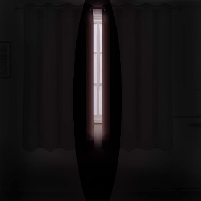 Coral Thermal Blackout Curtains/42 x 72 Inch/Set of 2 Panels Room Darkening Curtains for Bedroom