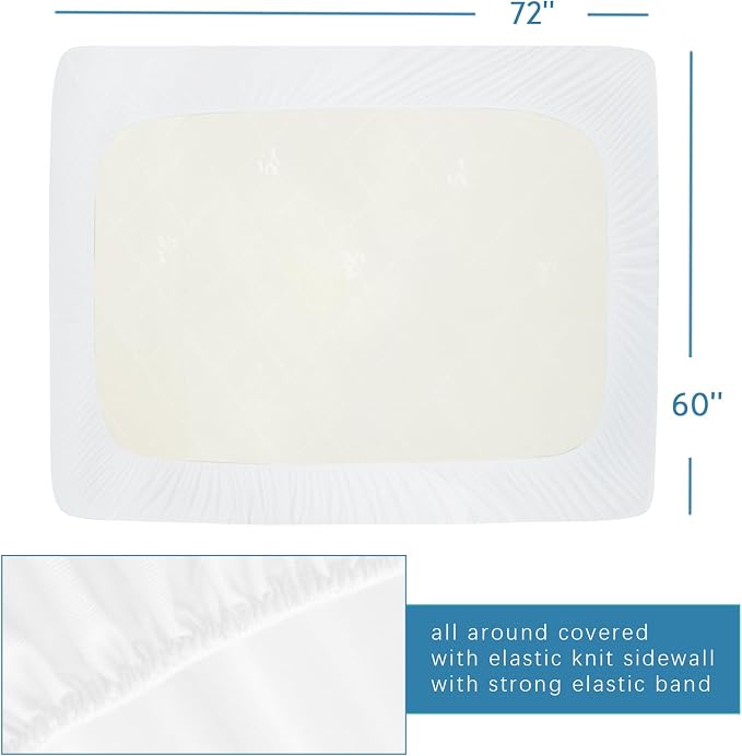 Queen Sleeper Sofa Bed Terry Mattress Protector 60"x72" Sofa Queen | Deep Pocket up to 8", Soft Terry Surface, Waterproof Barrier, Breathable & Absorbent