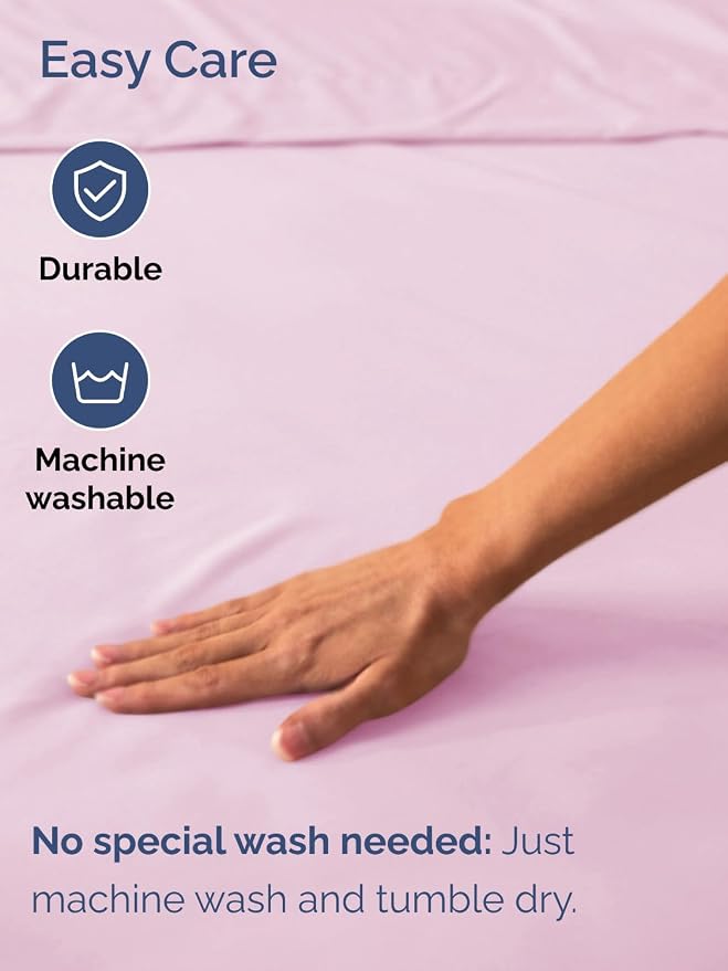 Extra Deep Queen Fitted Sheet - Single Fitted Sheet Only - Light Pink | Easily Fits 18 inch to 24 inch Mattress, Soft, Wrinkle Free, Breathable & Comfy, Extra Deep Pockets Hotel Luxury Fitted Sheet