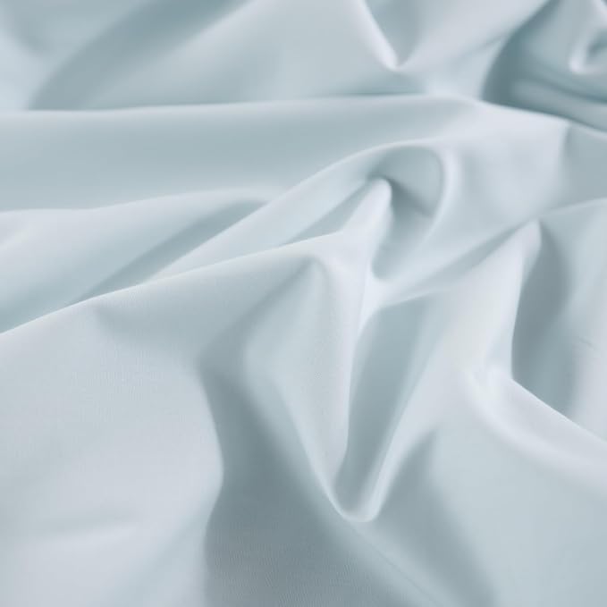 NEXHOME PRO Duvet Cover Set 100% Washed Cotton Full Size Linen Feel Textured Organic Natural 3 Pieces Bedding Set with Zipper Closure and Corner Ties, Breathable (Baby Blue, No Comforter)