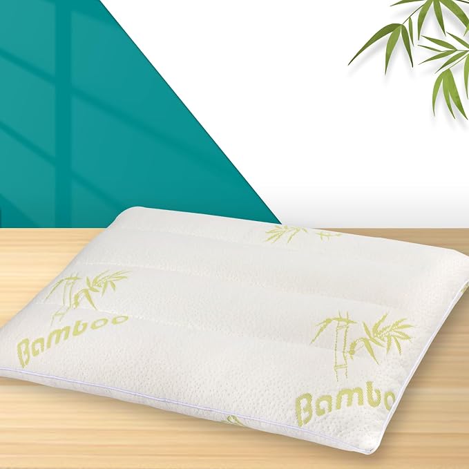 MINUPWELL Ultra Thin Pillows, Flat Pillows for Sleeping Thin, 7D High Support 2.5 inch Height Slim Bed Pillows for Stomach Sleeper, King Size -18x36 in - Rayon Derived from Bamboo