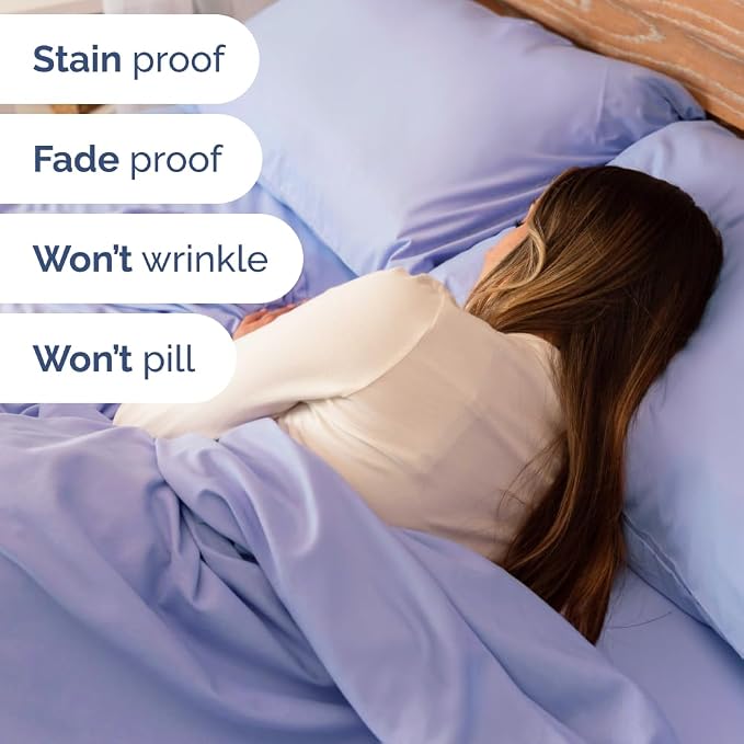 Flex Top Split Head King 4 Piece Sheet Set - Soft & Breathable - Lavender | Cooling Bed Sheets Set, Hotel Luxury Bedding for Women & Men with Deep Pockets, Wrinkle Free & Fade Resistant, Oeko-Tex