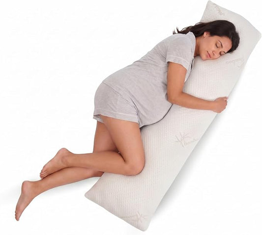 Body Pillow for Adults, Cozy Comfort Down Alternative Pregnancy Pillows - Soft, Supportive, Breathable Side Sleepers Maternity Pillow - Long Cuddle Pillow for Bed, 20x54 Full Body Pillow