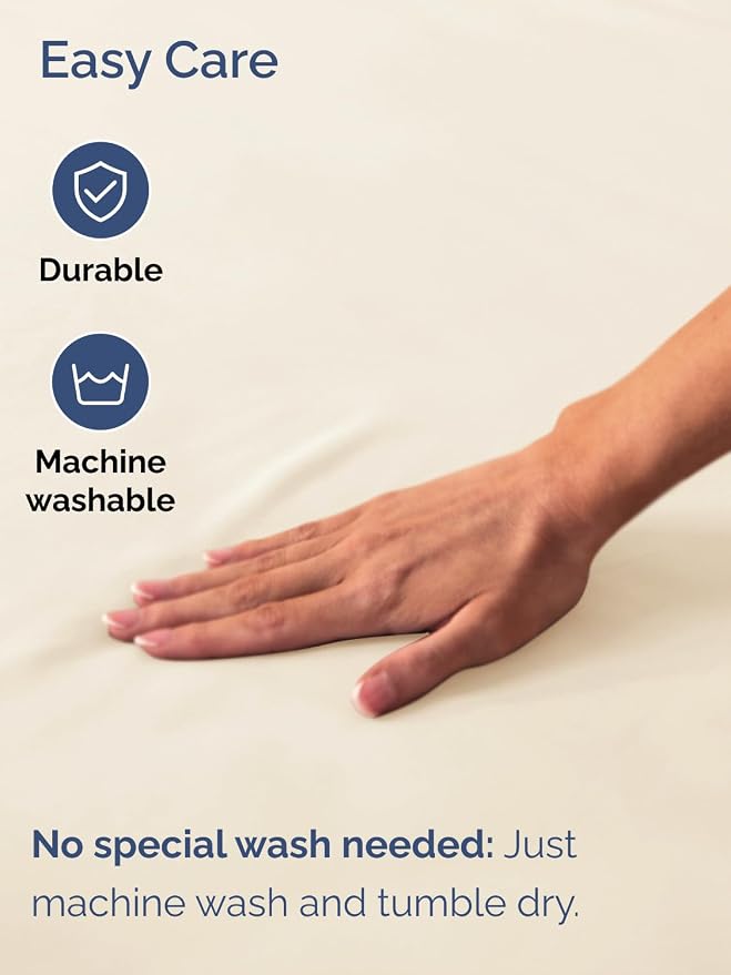 Extra Deep King Fitted Sheet - Single Fitted Sheet Only - Off White | Easily Fits 18 inch to 24 inch Mattress, Soft, Wrinkle Free, Breathable & Comfy, Extra Deep Pockets Hotel Luxury Fitted Sheet