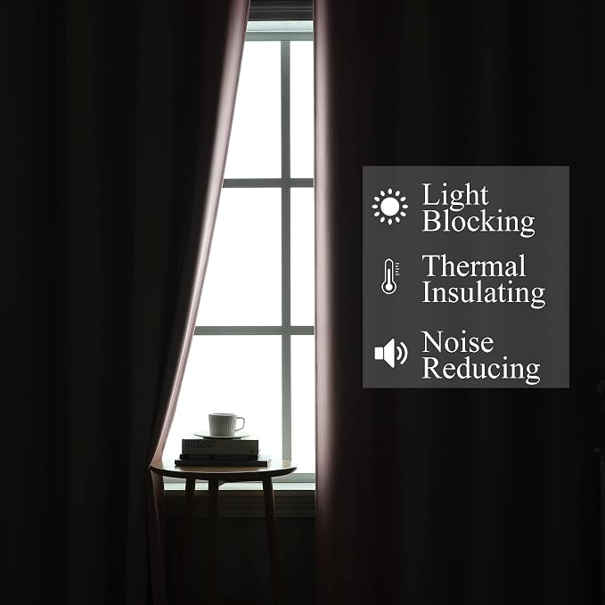 Sage Green and Pink Ombre Blackout Curtains for Bedroom | Room Darkening Curtains 72 Inch Long for Living Room,Thermal Insulated,Light Blocking Grommet Window Drapes,42Wx72L,2 Panels