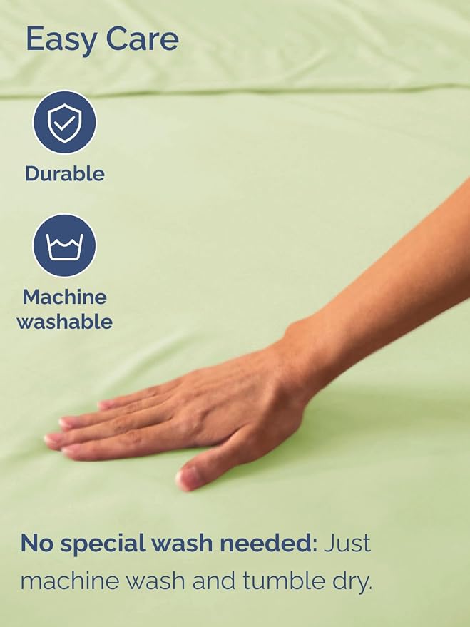 Extra Deep Queen Fitted Sheet - Single Fitted Sheet Only - Light Sage Green | Easily Fits 18 inch to 24 inch Mattress, Soft, Wrinkle Free, Breathable & Comfy, Extra Deep Pockets Hotel Luxury Fitted Sheet