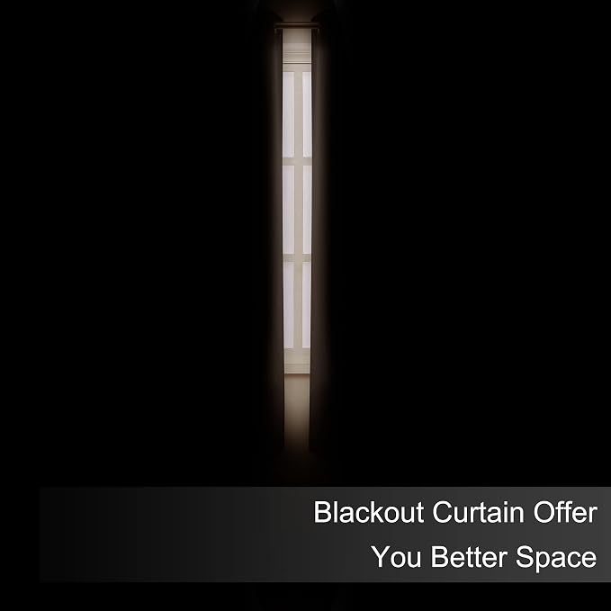 Blackout Curtains 52 x 45 inch/Chocolate Brown Curtains Set of 2 Panels/Thermal Insulated Room Darkening Bedroom Curtains