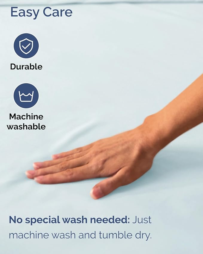 2 Pack Extra Deep Twin Fitted Sheets with Extra Deep Pockets - Ice Blue | Hotel Luxury Bottom Fitted Sheets Only, Soft, Fade & Wrinkle Free, Breathable & Comfy, All Around Elastic Fitted Sheets