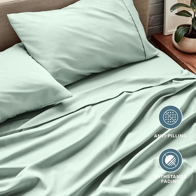Bare Home King Sheet Set - 1800 Ultra-Soft (King, Spring Mint) | Deep Pockets 6 to 15 Inches, Breathable, Hypoallergenic, Hotel Luxury, Easy Fit, Soft, All-Season