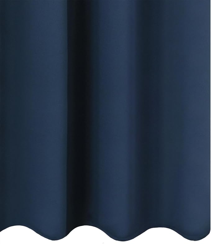 Blackout Curtains 52 x 120 Inch Long Navy Blue Curtains Set of 2 Panels Room Darkening Curtains for Bedroom and Living Room