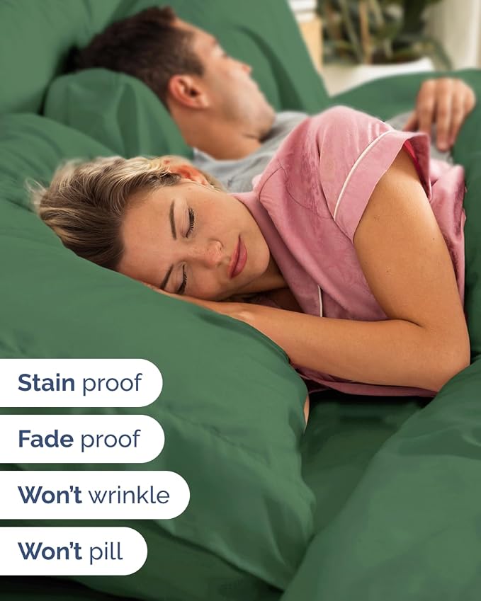 Extra Deep Flex Top Split Head King Sheet Set - 6 Piece Breathable and Cooling Sheets - Hotel Luxury Bedding for Women, Men, Kids & Teens - Easy Secure Fit - Extra Deep Pockets - Emerald Green