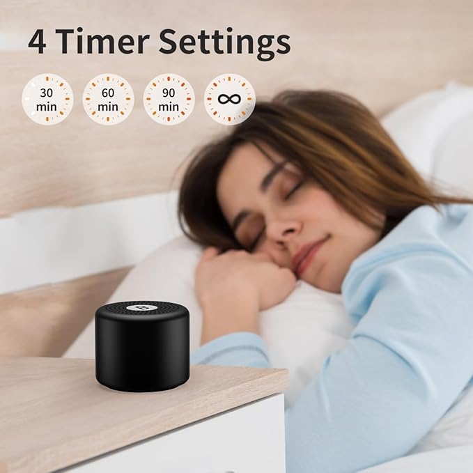 Mini Portable Sound White Noise Machine Baby Patter for Sleep with 30 Soothing Sounds for Baby Kids Adults 32 Volume Levels Sleep Soother Auto-Off Timer for Travel Home Office Privacy