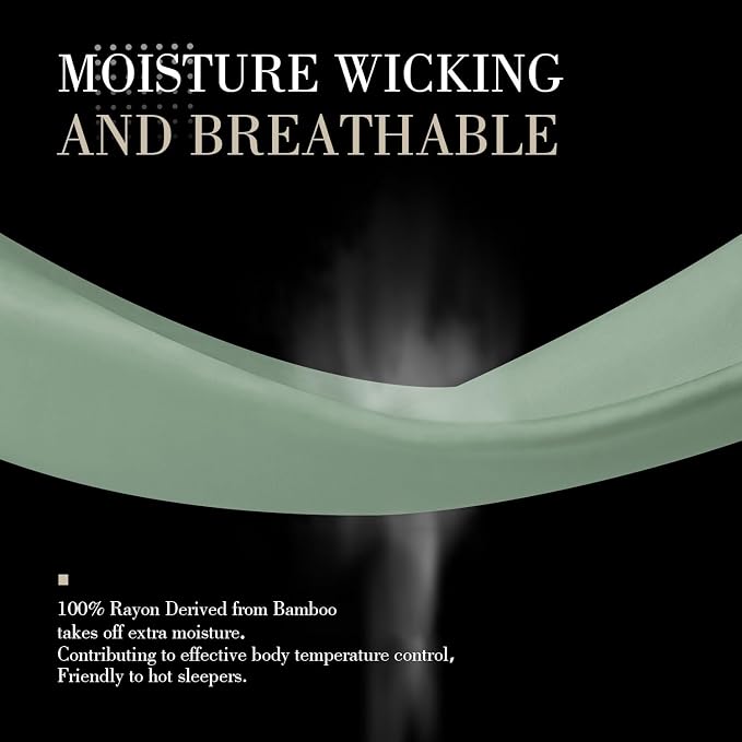WishSmile Body Cooling Pillowcase Long Pillow Case Breathable Cool Silky Soft Rayon Derived from Bamboo Fabric, Hair and Skin Friendly, Jade Green, 1 Pack, 20x54IN