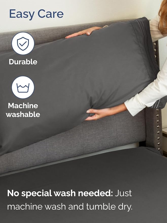 Extra Deep Split King Sheet Set - 7 Piece Breathable & Cooling - Charcoal | Hotel Luxury Bed Sheets Set, Easy & Secure Fit, Ultra-Soft, Wrinkle & Fade Free, Comfy Sheets Set with Extra Deep Pockets