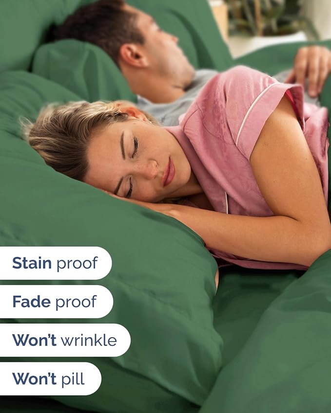 Flex Top Split Head King Sheet Set - 4 Piece Extra Deep - Emerald Green | Easily Fits 18 to 24 inch Mattress, Ultra Soft, Wrinkle & Fade Free with Extra Deep Pockets, Comfy Hotel Luxury Bedding