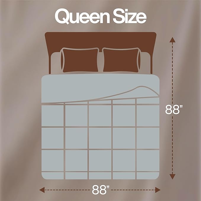 Utopia Bedding Queen Comforter, Duvet Insert, Light Grey, 88 x 88 Inches | Soft and Fluffy Down Alternative Bed Comforter, All Season, Breathable, Corner Tabs, Box Stitched, Durable, Machine Washable