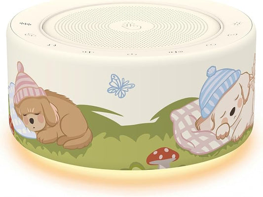 Kipcush White Noise Machine for Baby & Adults, Sleep Sound Machine with 30 Soothing Sounds, 8-Color Night Light, Memory Function, White Noise for Sleeping, Nursery, Office, Travel, Relaxation