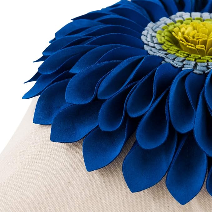 OiseauVoler 3D Sunflowers Decorative Throw Pillow Case 18 x 18 Inch | Handmade, Cushion Cover, Home Sofa Car Bed Room Decor
