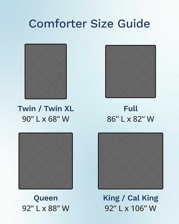 ViscoSoft King Comforter - Cloud-Soft Down Alternative Duvet Insert, All Season Cooling Lightweight Reversible Quilted Blanket for Bedroom & Guest Room, Oeko-TEX Certified, Black/Gray | All Season Cooling Lightweight Reversible Quilted Blanket - OEKO-T...