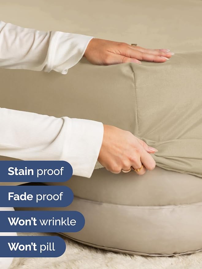 Extra Deep Twin Fitted Sheet - Single Fitted Sheet Only - Beige | Easily Fits 18 inch to 24 inch Mattress, Soft, Wrinkle Free, Breathable & Comfy, Extra Deep Pockets Hotel Luxury Fitted Sheet