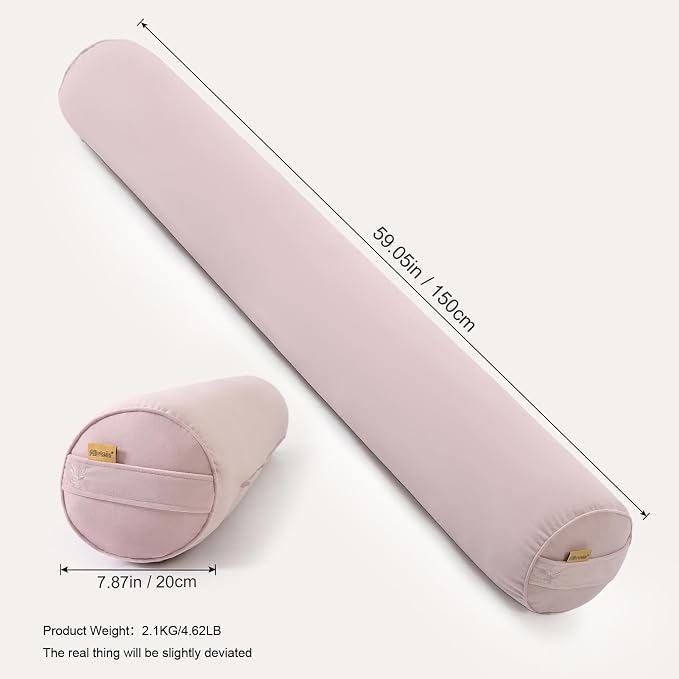 Body Pillow for Adults,Long Round Pillow,Big Cylindrical Pillow,Large Full Bolster Pillows for Side Sleepers (Purple, 59"*7.87")