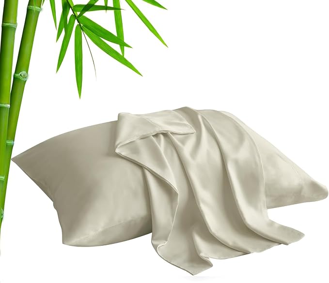 BEDELITE King Pillow Cases Set of 2, Rayon Derived from Bamboo, Linen | Cooling and Breathable Pillow Cover for Hot Sleepers & Night Sweats, Silky Soft Cozy, Envelope Closure, 20x36 Inches