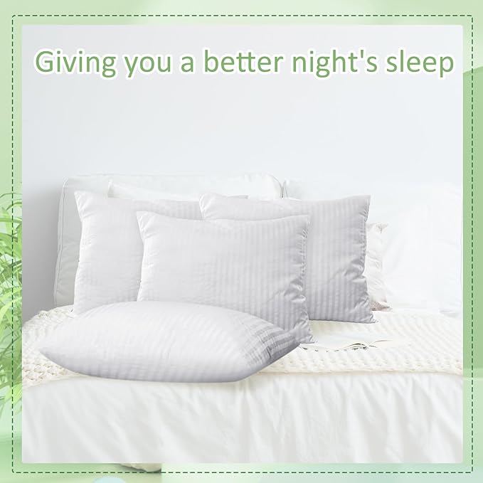Barydat 20 Pcs Standard Bed Pillows for Sleeping,20 x 26 Inch | Soft, Hotel Bedding Pillows Inserts, for Stomach Side and Back Sleepers, Hotels Guesthouses Dormitories Nursing Home and More