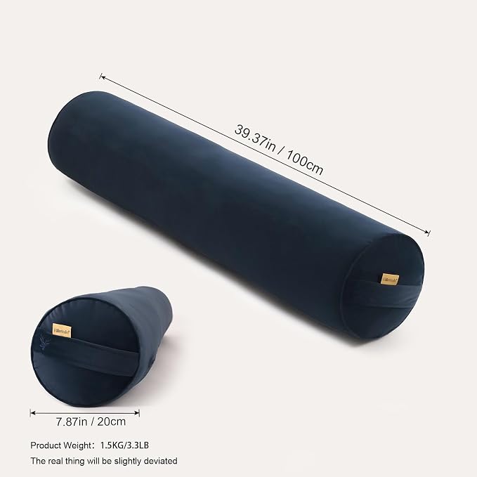 Body Pillow for Adults,Long Round Pillow,Big Cylindrical Pillow,Large Full Bolster Pillows for Side Sleepers (Teal Blue, 39.37"*7.87")