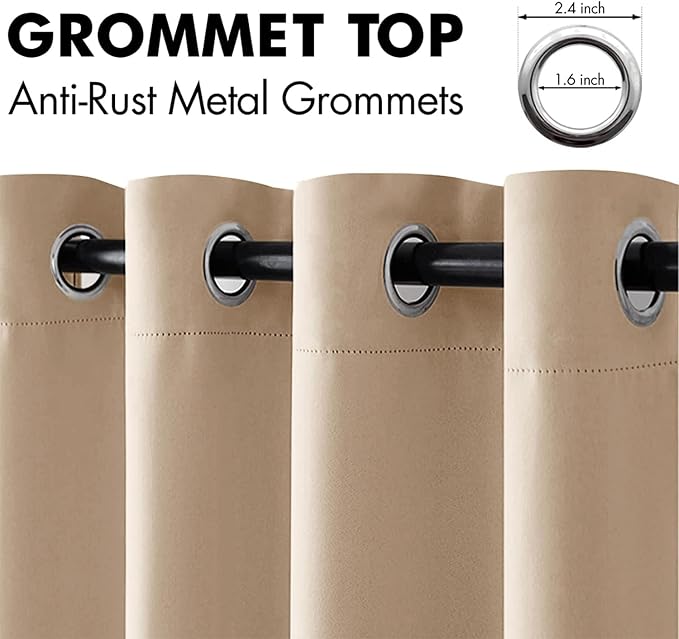 MIULEE Closet Curtain for Open Closet Without Door Grommet Top 34x80 Inches | Covers Closet, Privacy Curtains for Room Divider, Sun/Light Blocking, Quality Fabric, Doorway