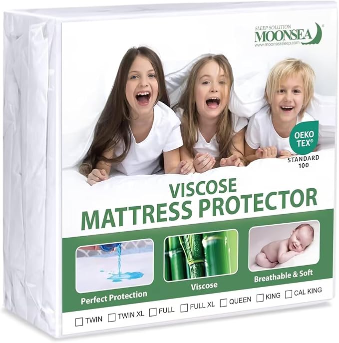 California King Mattress Protector, Cal King Mattress Cover Protector | Skin Friendly and Breathable, Viscose Jersey Cal King Mattress Cover18" Deep Pocket