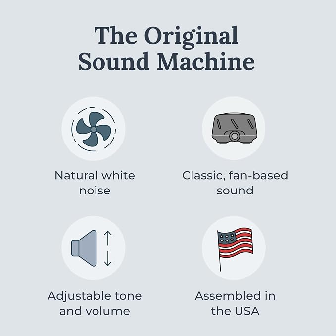Yogasleep Dohm (Charcoal) The Original White Noise Machine, Relaxing Natural Sound from a Real Fan, Noise Cancelling for Office Privacy, Sleep Aid for Adults & Baby, Travel Size Pink Noise Machine