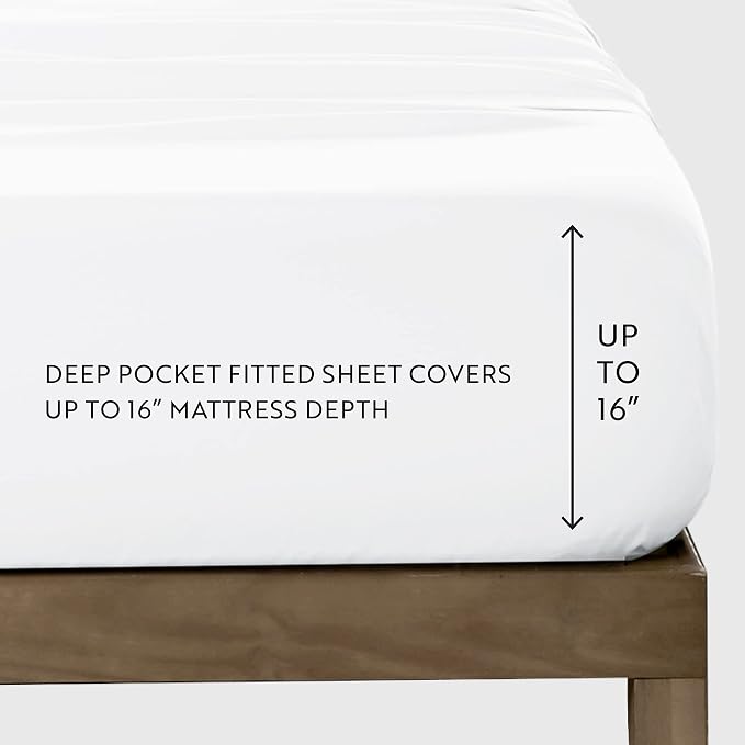 Linen Market Brushed Microfiber Full Sheet Set 4 Piece – Oeko-TEX Certified Ultra Soft & Wrinkle-Free - 16" Deep Pocket Sheets - Easy Care Full Size - Gold