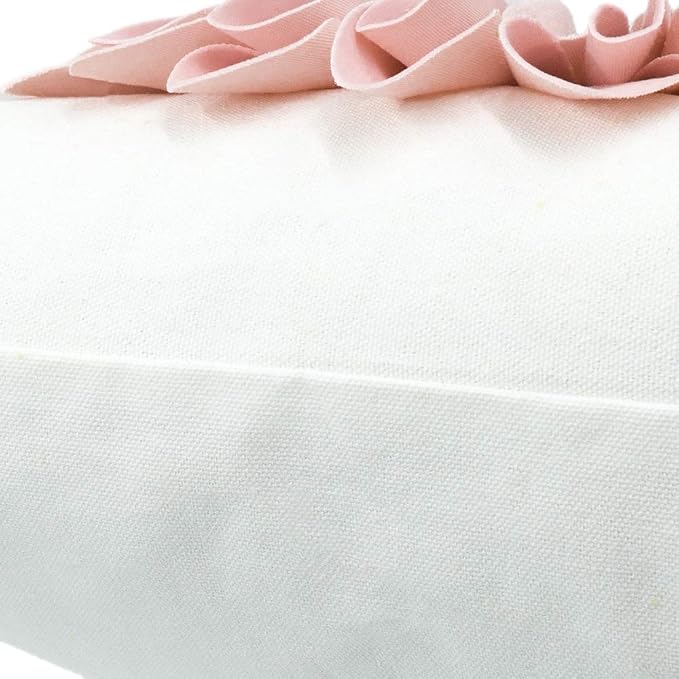 OiseauVoler 3D Sunflower Handmade Throw Pillow Cover Decorative Pillowcase Cushion Cover Case for Home Sofa Bed Living Room Decor 18x18 Inch Light Pink