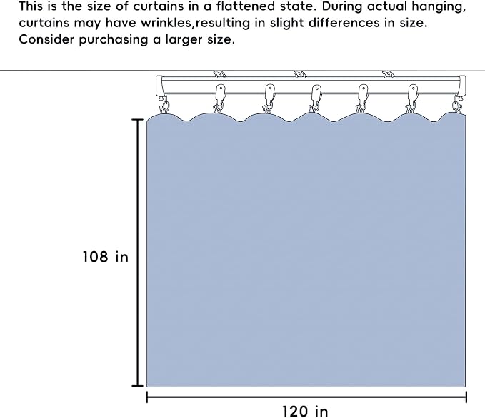 MaKefeile Room Divider Curtains Total Blackout Privacy Curtain Panel Room Thermal Insulated Noise Reduction Curtains for Bedroom Window Living Room Ceiling Track Curtain W 10 ft × H 9 ft White