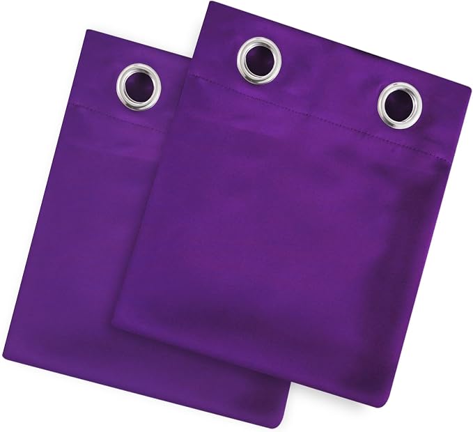 Blackout Curtains 52 x 120 Inch Long Purple Curtains Set of 2 Panels Room Darkening Curtains for Bedroom and Living Room